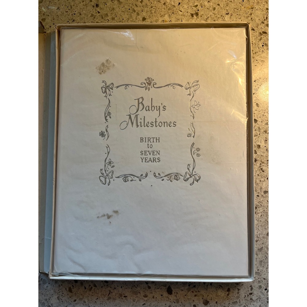 Vintage 1968 CR Gibson Babys Milestones Record‎ Book Birth to 7 Years Unused USA